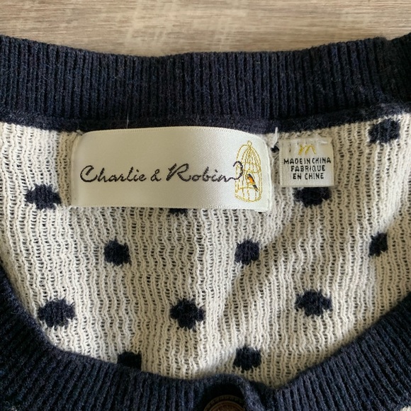 Anthropology Charlie & Rose cardigan size medium with birds EUC 🌼 - Picture 10 of 10
